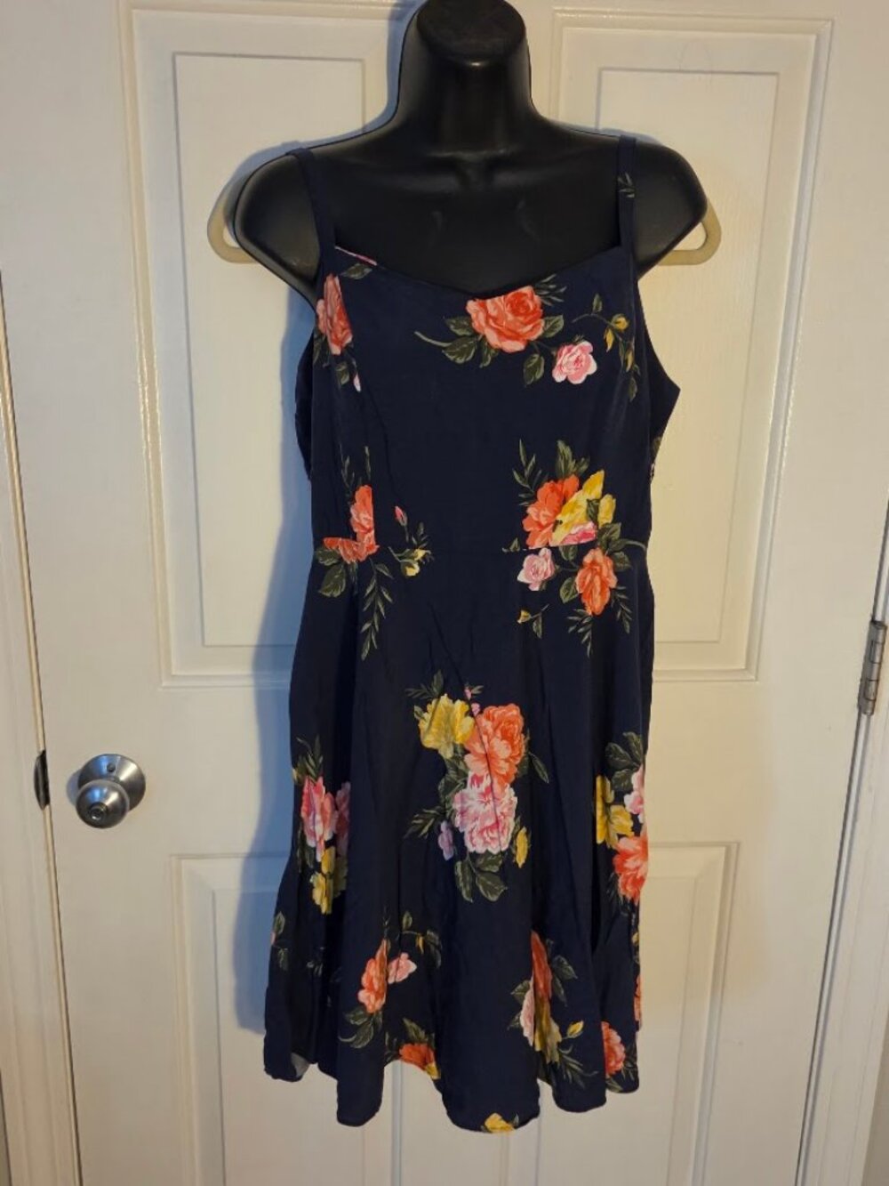Old Navy Floral Print Spaghetti Strap Mini Dress Size L Large